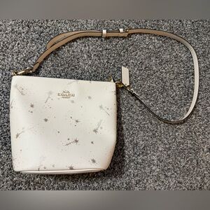 Coach Cream Crossbody Bag with Star Accents